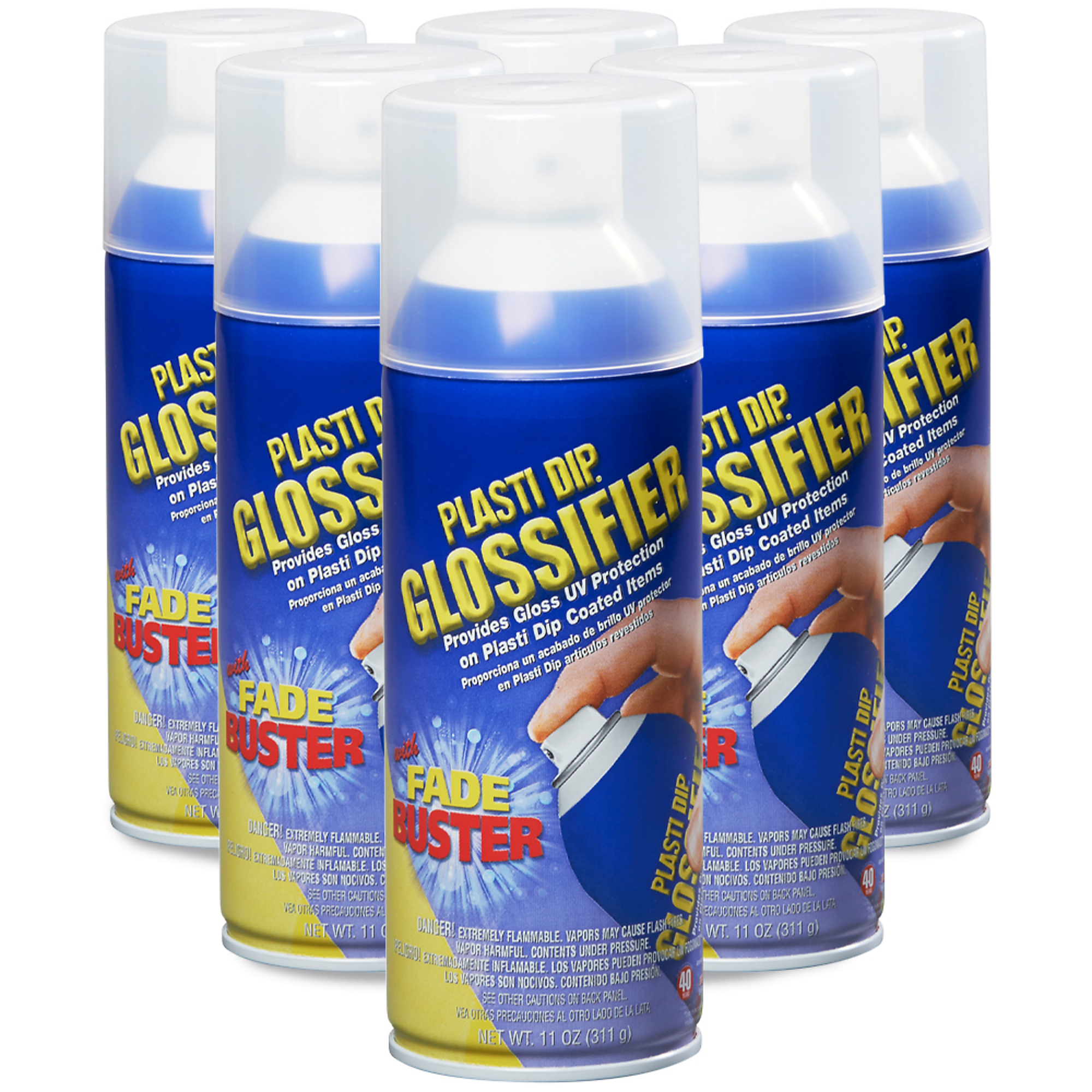 Plasti Dip Spray Glossifier — 11 Oz., Flexible Rubber Coating, 6 Pk, Model# 11212-6